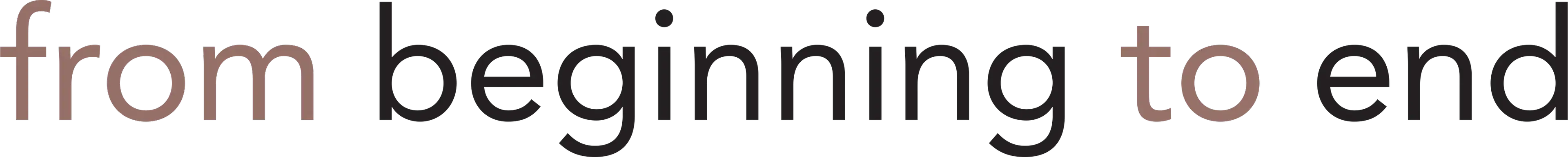 From Beginning to End