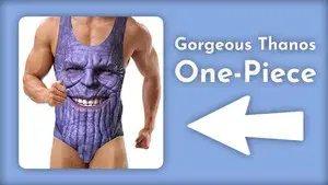 Gorgeous Thanos One-Piece Swimsuit for Men and Boys